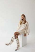 Load image into Gallery viewer, Meribel Oversized Cream Knit Sweater