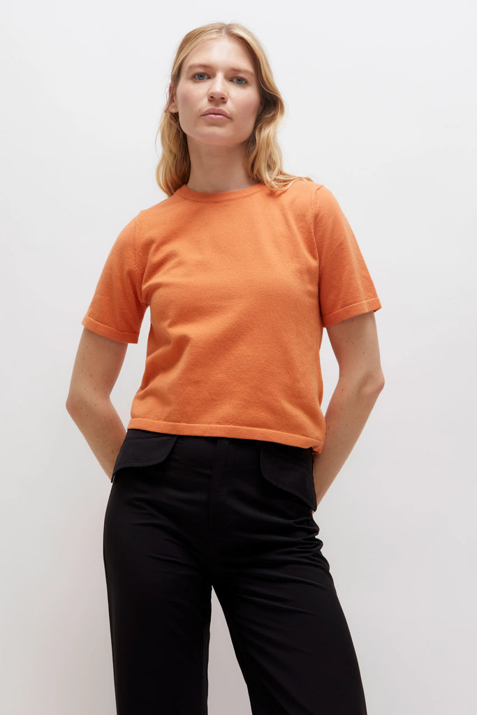 Πλεκτή μπλούζα - Πορτοκαλί