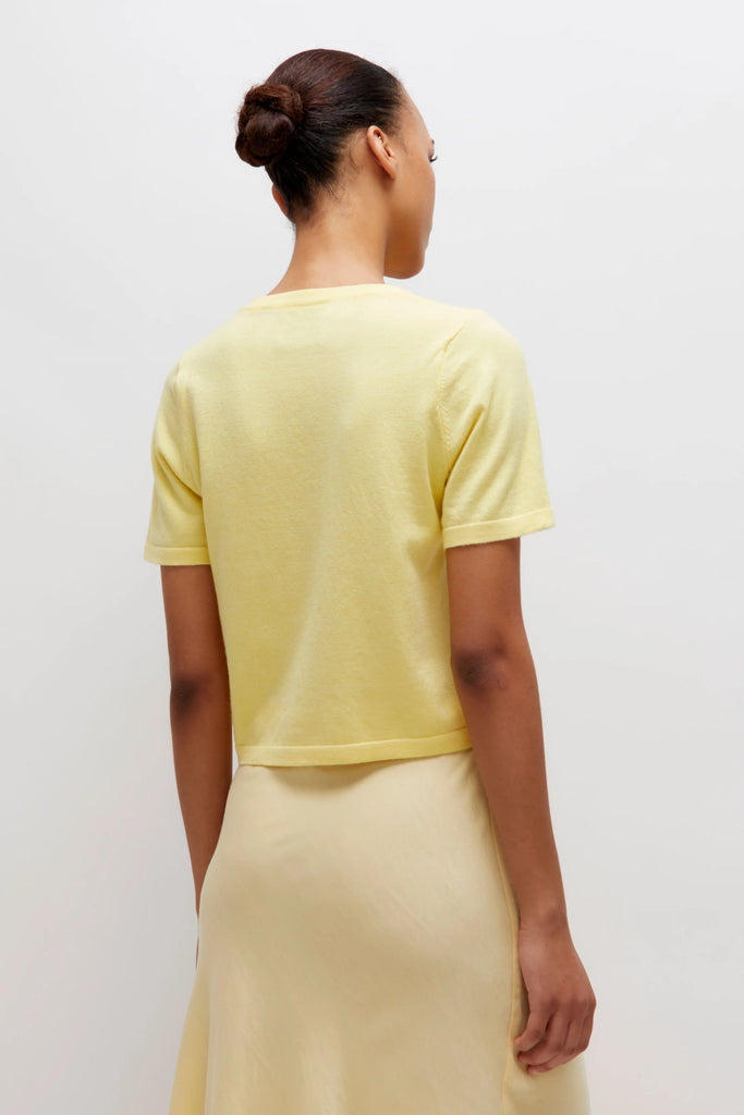 Πλεκτή μπλούζα - Κίτρινο