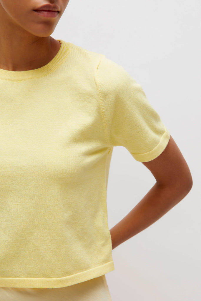 Πλεκτή μπλούζα - Κίτρινο