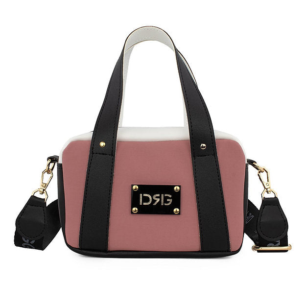 Women's Handbag/Crossbody Bag De Raggi - Black/White/Pink