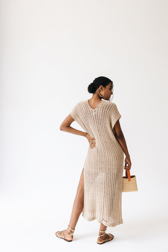 Astypalaia resost knit Dress - Sand