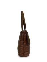 Load image into Gallery viewer, Women&#39;s Shoulder Bag Puffy Pyramid Hunter - Brown